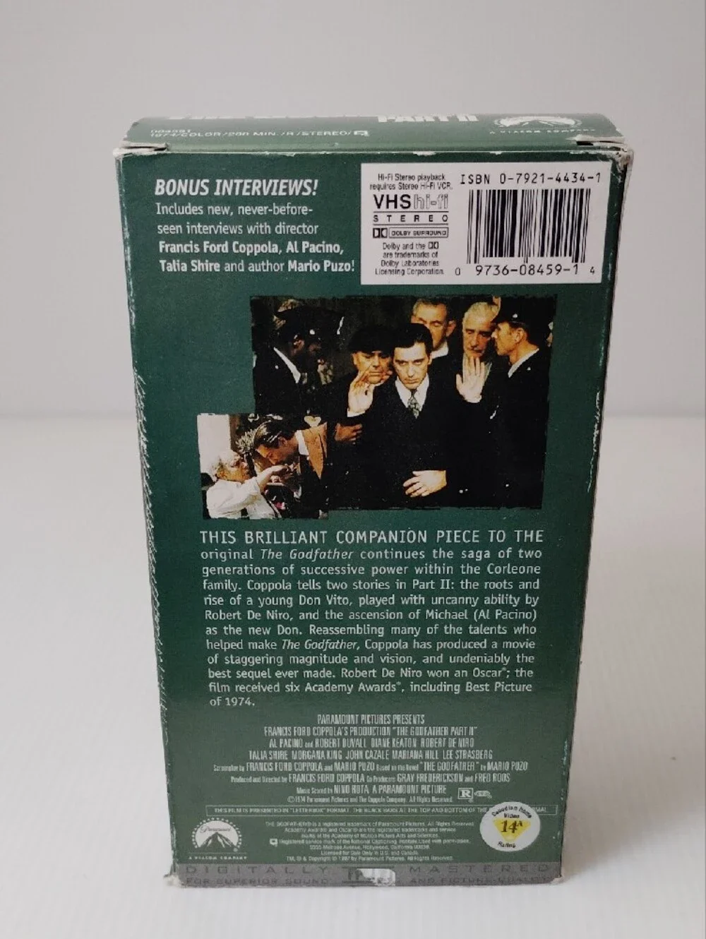 12 For $8 The Godfather Part II Widescreen VHS Set - Green & Black